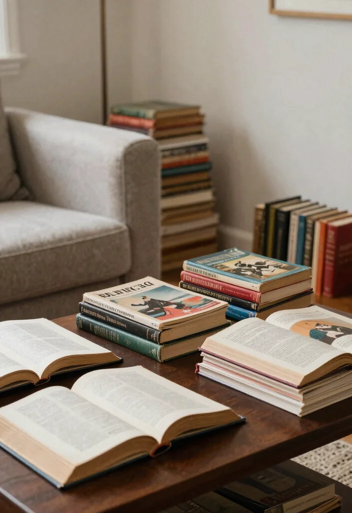 18 Grandmacore Living Room Ideas: Cozy Vintage Charm - 17. Vintage Books and Magazines 1