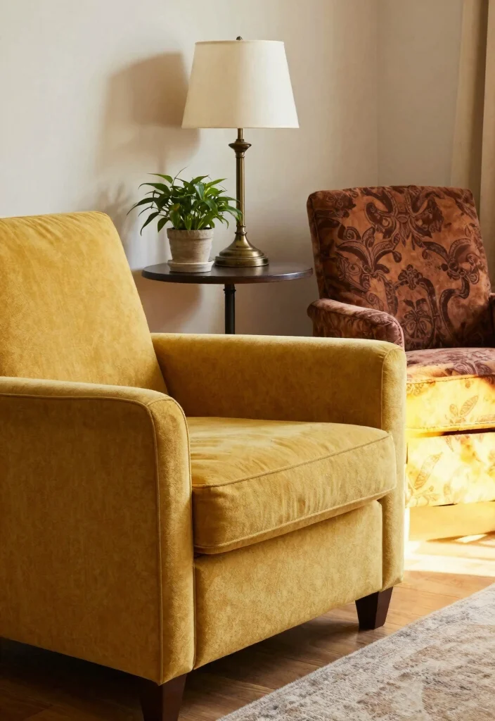 18 Grandmacore Living Room Ideas: Cozy Vintage Charm - 2. Retro Accent Chairs 1