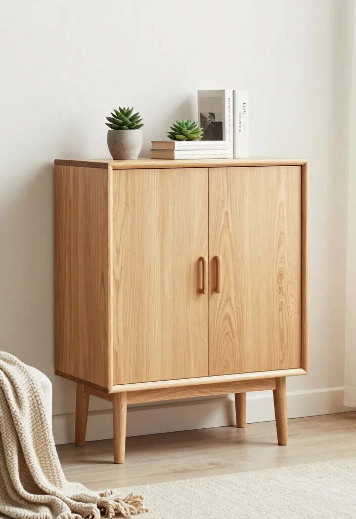 18 Living Room Display Cabinet Ideas: Stylish Showpieces - 10. Scandinavian-Style Cabinet 1