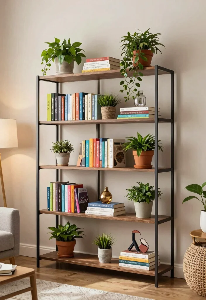 18 Living Room Display Cabinet Ideas: Stylish Showpieces - 14. Open Shelving Unit 1