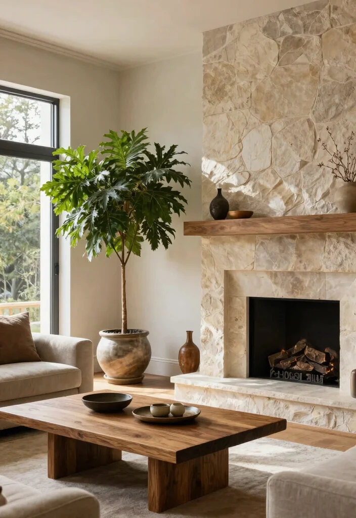 18 Mansion Living Room Ideas for Grand Luxurious Design - 8. Natural Elements 1