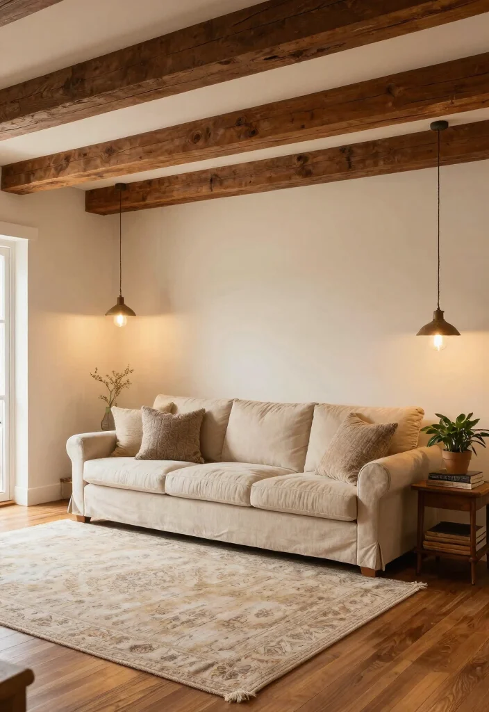 18 Tudor Living Room Ideas with Historic Rich Character - 1. Embrace Exposed Beams 1