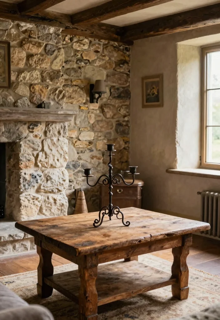 18 Tudor Living Room Ideas with Historic Rich Character - 13. Rustic Accents 1