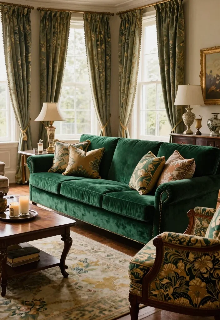 18 Tudor Living Room Ideas with Historic Rich Character - 2. Luxurious Upholstery 1