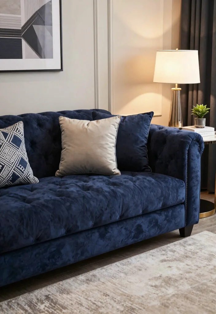 14 Couch in Bedroom Ideas That Create a Cozy Corner - 11. Tufted Couch for a Luxurious Vibe 1