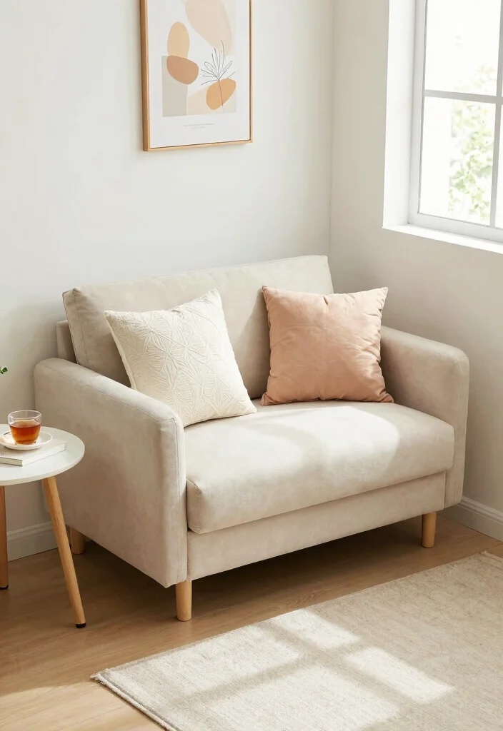 14 Couch in Bedroom Ideas That Create a Cozy Corner - 14. Compact Couch for Small Bedrooms 1