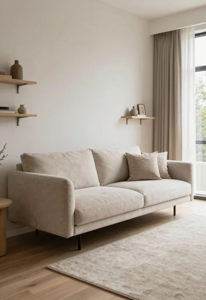 14 Couch in Bedroom Ideas That Create a Cozy Corner - 8. Floating Couch Concept 1