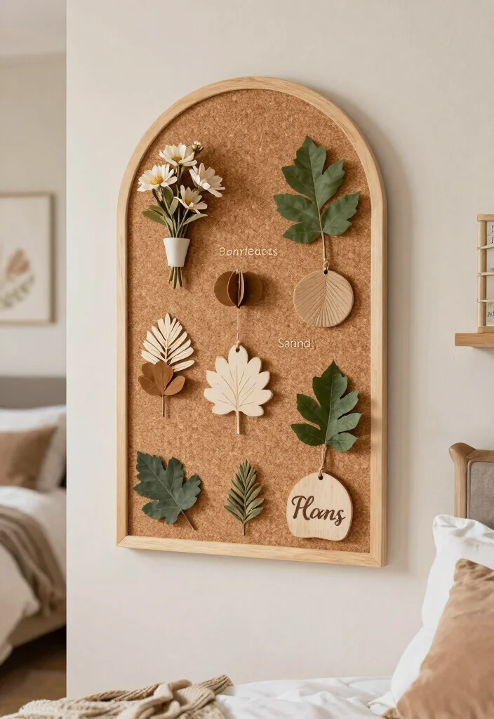 15 Cork Board Ideas for Bedroom That Look Creative & Cute - 13. Seasonal Decor Board 1