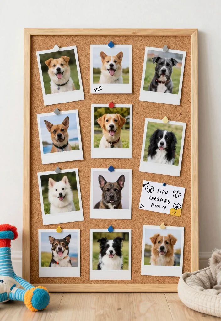 15 Cork Board Ideas for Bedroom That Look Creative & Cute - 14. Pet Corner Board 1