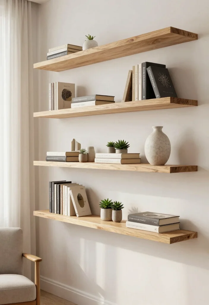 16 Bookshelves Ideas for Bedroom That Feel Stylish & Functional - 1. Floating Shelves for a Minimal Look 1