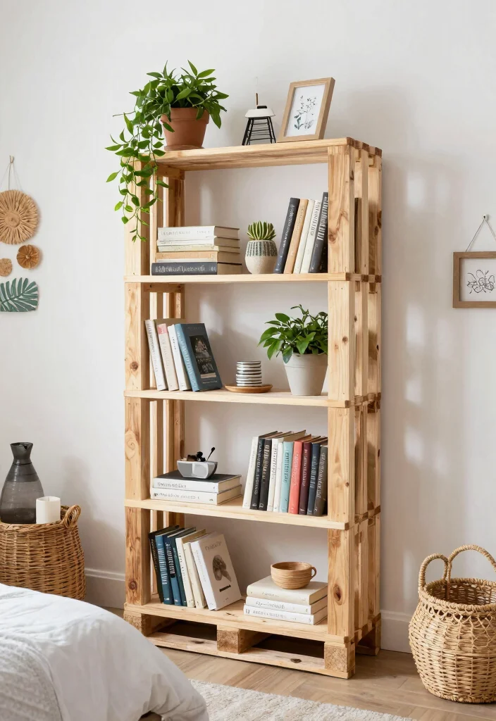 16 Bookshelves Ideas for Bedroom That Feel Stylish & Functional - 12. DIY Bookshelf Ideas for Personal Touches 1