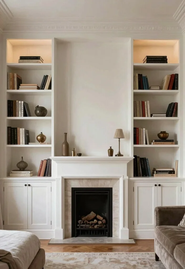 16 Bookshelves Ideas for Bedroom That Feel Stylish & Functional - 5. Built-In Bookshelves for a Custom Feel 1