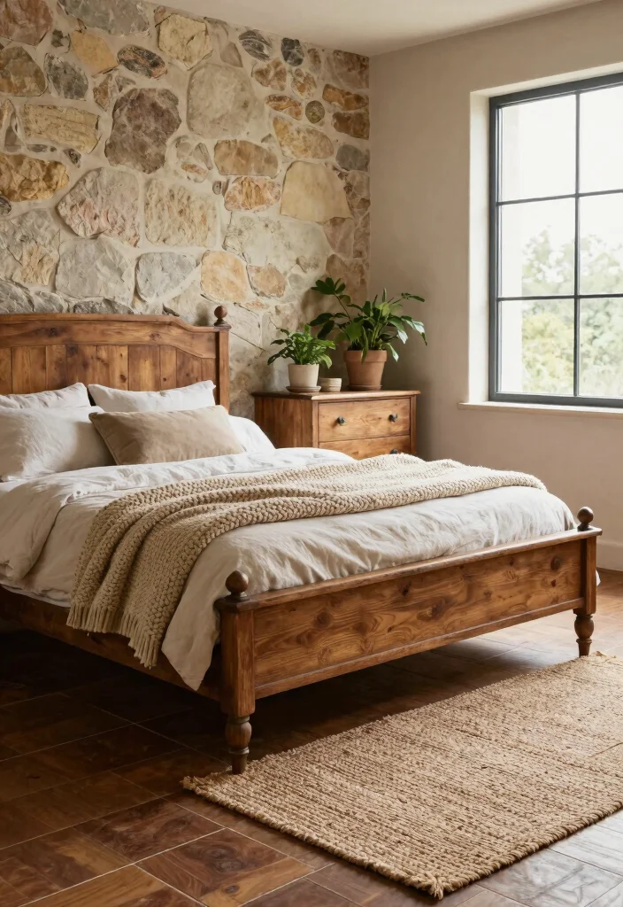 16 Wooden Tiles Flooring Bedroom Ideas With Warm Natural Texture - 1. Embrace the Rustic Chic Vibe 1