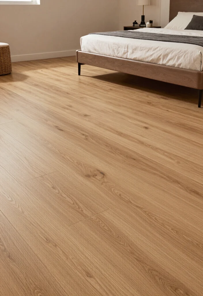 16 Wooden Tiles Flooring Bedroom Ideas With Warm Natural Texture - 10. Experiment with Large Format Tiles 1