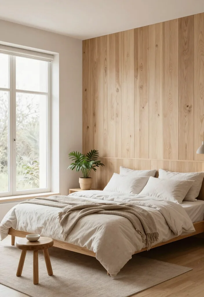 17 Half Wall Paneling Ideas Bedroom Designs Will Love - 15. Scandinavian Simplicity 1