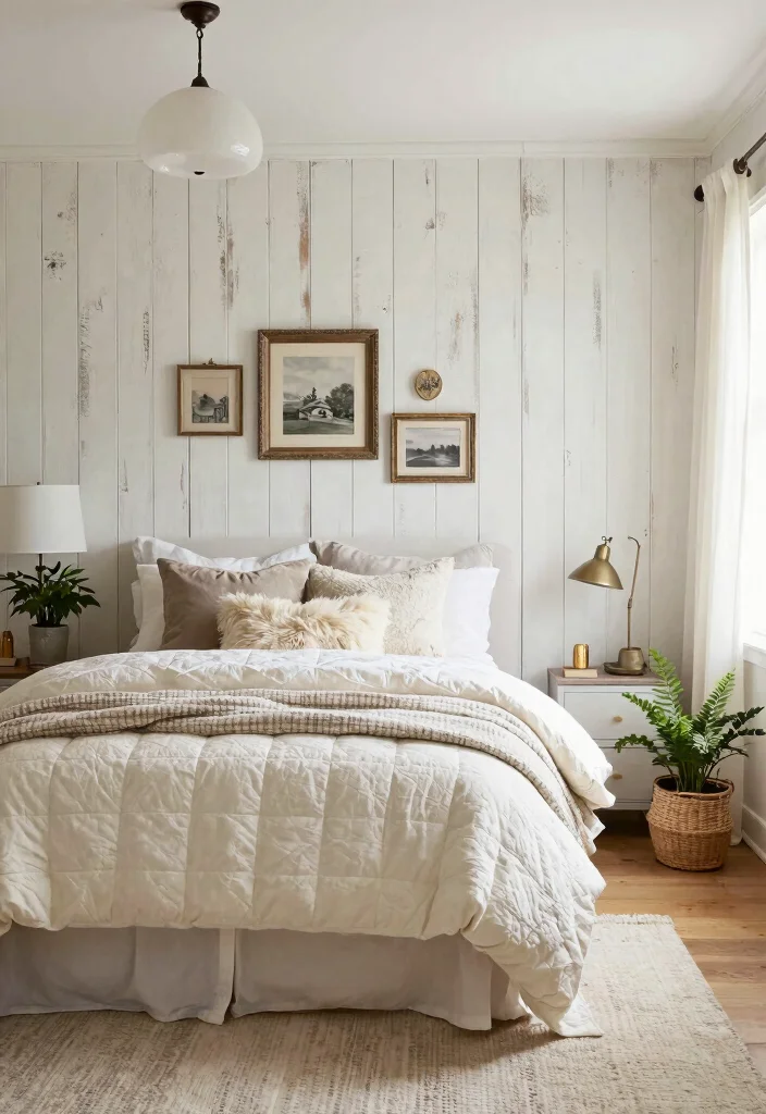 17 Half Wall Paneling Ideas Bedroom Designs Will Love - 6. Farmhouse Chic 1
