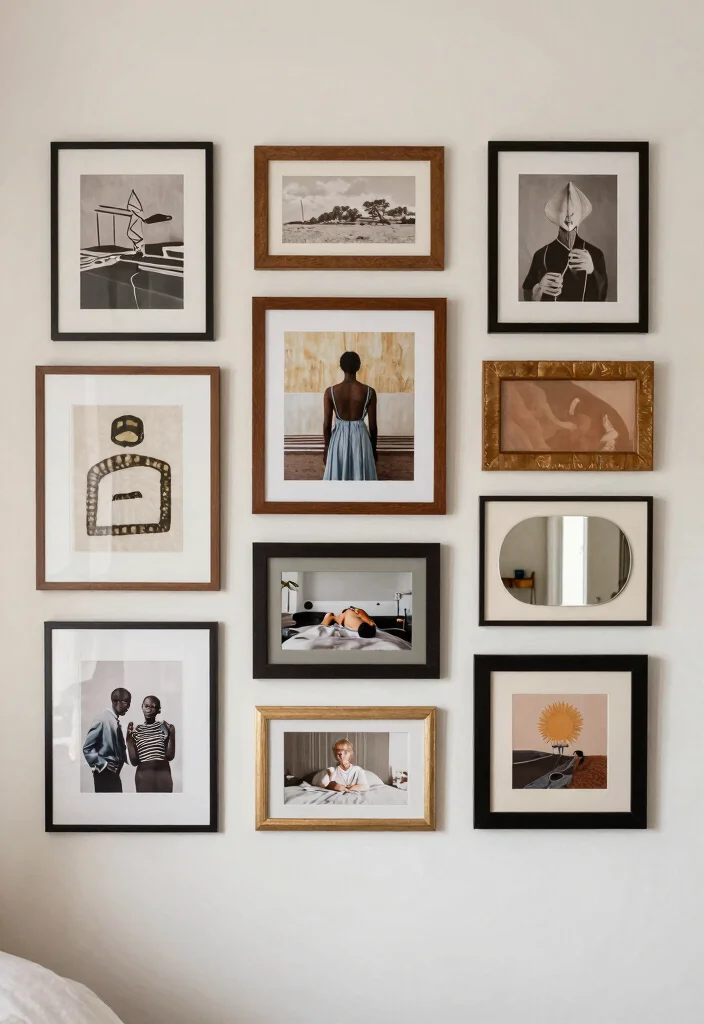 17 Mood Board for Bedroom Ideas That Inspire Your Dream Space - 5. Eclectic Gallery Walls 1