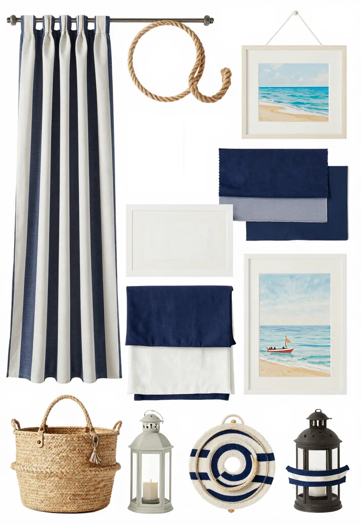 17 Mood Board for Bedroom Ideas That Inspire Your Dream Space - 6. Nautical Inspired Retreat 1
