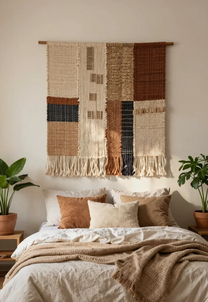 18 Bedroom Wall Decor Aesthetic Ideas That Transform Your Space - 10. Fabric Wall Hangings 1
