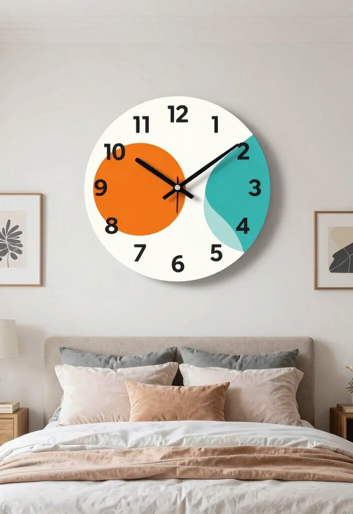 18 Bedroom Wall Decor Aesthetic Ideas That Transform Your Space - 12. Unique Wall Clock 1
