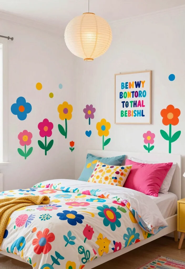 18 Bedroom Wall Decor Aesthetic Ideas That Transform Your Space - 8. Wall Decals and Stickers 1