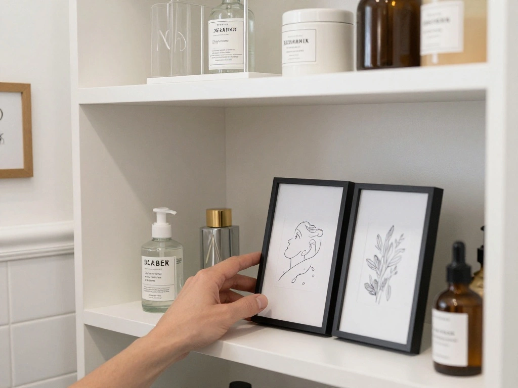 How to Decorate Shelves in Your Bathroom for a Stunning Look - Step 4: Start with Larger Items 1