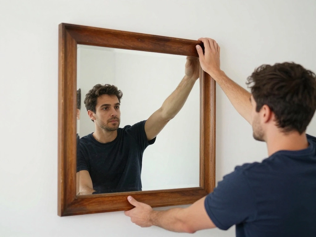How to Hang a Bathroom Mirror Step by Step Guide for Stunning Decor Step 6 Hang the Mirror on the Wall 0