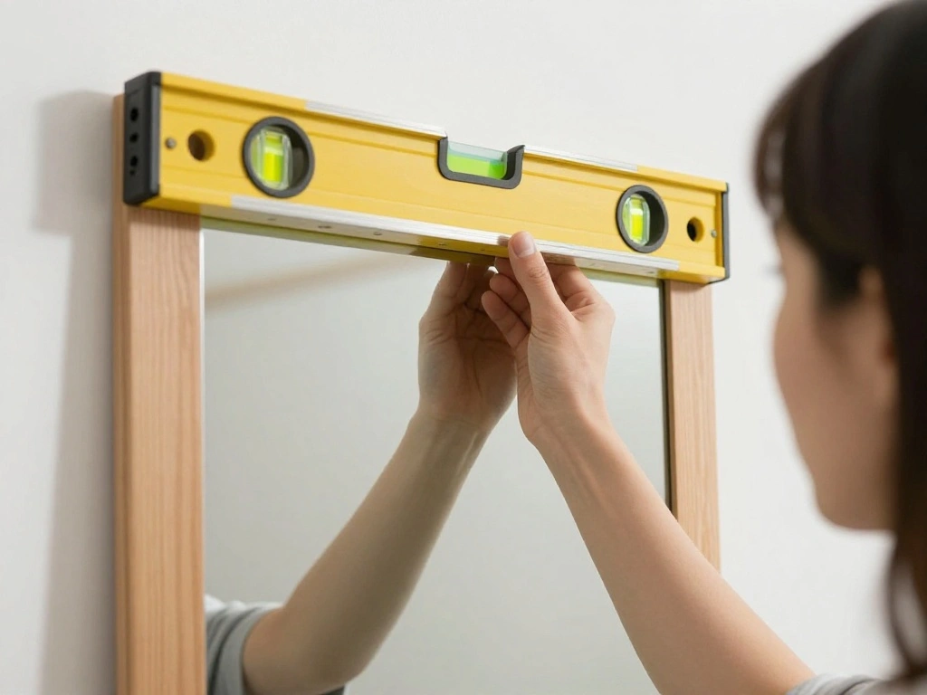 How to Hang a Bathroom Mirror: Step-by-Step Guide for Stunning Decor - Step 7: Level the Mirror 1