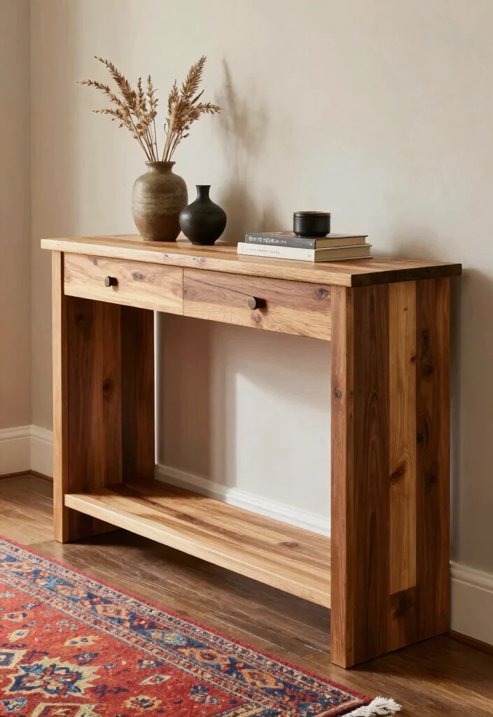 12 Console Tables That Impress Guests at Your Entryway - 10. Two-Toned Console Table 1