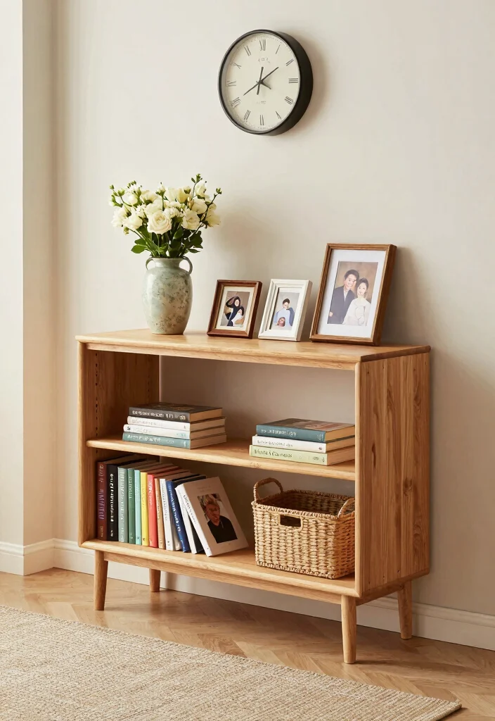 12 Console Tables That Impress Guests at Your Entryway - 6. Console Table with Open Shelving 1