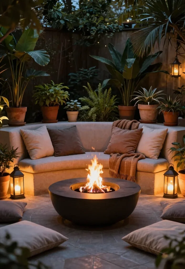 12 Cozy Fire Pit Seating Arrangements for Hosting Guests - 2. Nestled Nooks for Intimate Gatherings 1