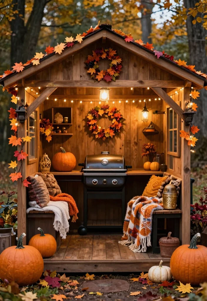 12 DIY BBQ Shack Designs for Backyard Entertainers - 10. Seasonal Decor Ideas 1