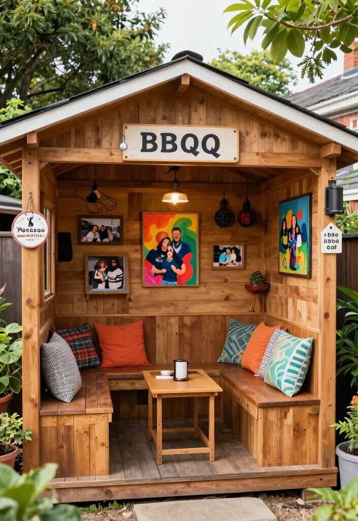 12 DIY BBQ Shack Designs for Backyard Entertainers - 12. Personal Touches 1