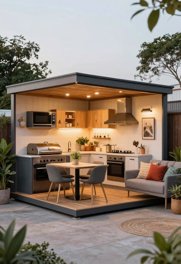12 DIY BBQ Shack Designs for Backyard Entertainers - 9. Multi-Functional BBQ Shack 1