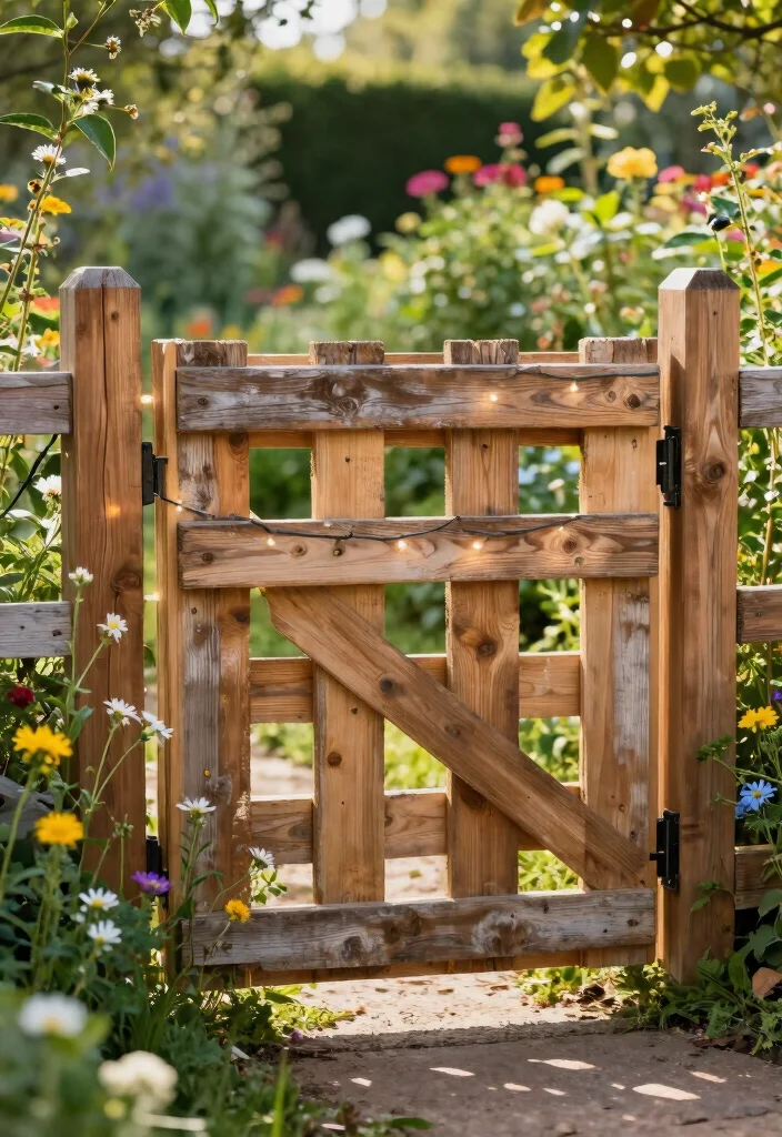 12 DIY Picket Gates for Weekend Warriors - 1. Rustic Pallet Gate 1