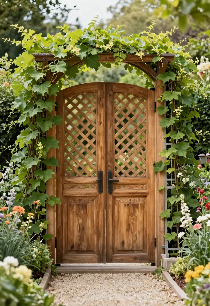 12 DIY Picket Gates for Weekend Warriors - 3. Lattice and Trellis Design 1
