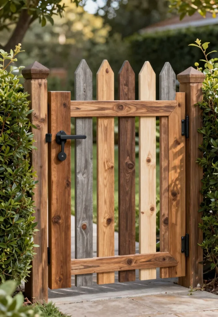 12 DIY Picket Gates for Weekend Warriors - 5. Reclaimed Wood Panel Gate 1