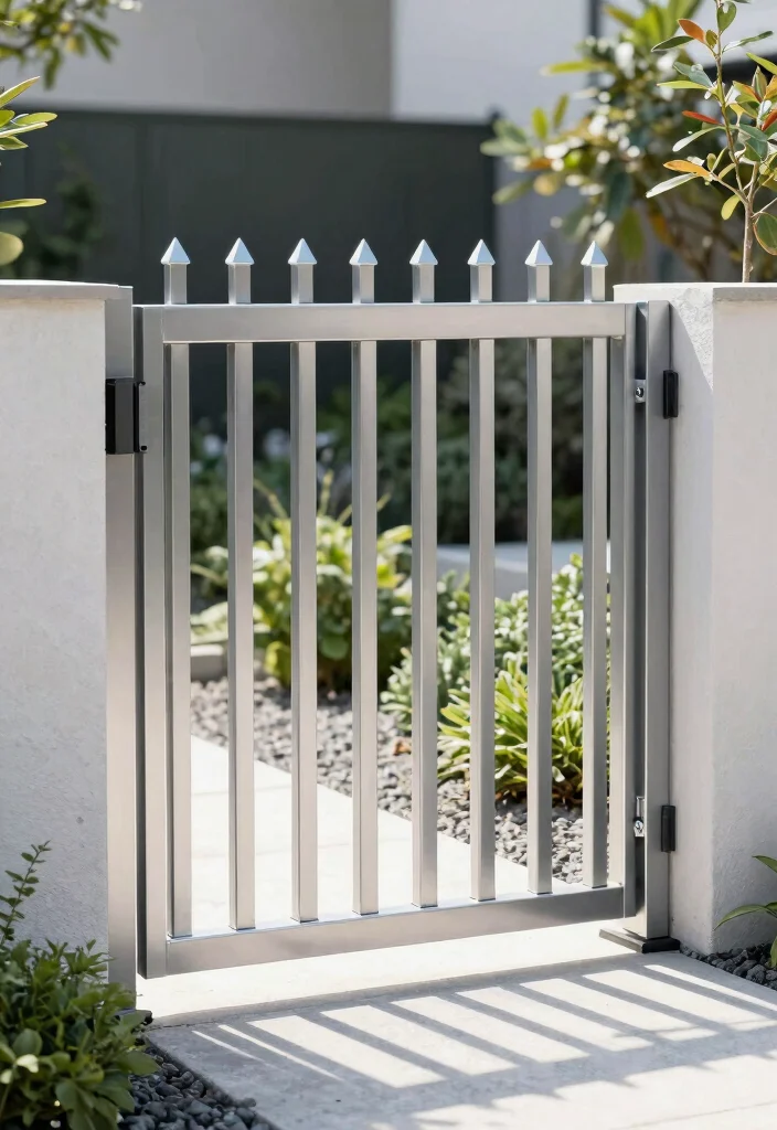 12 DIY Picket Gates for Weekend Warriors - 7. Industrial Metal Gate 1