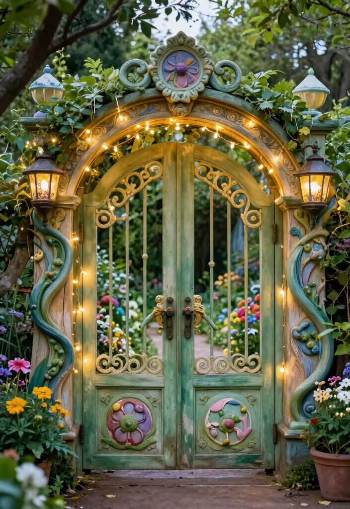12 DIY Picket Gates for Weekend Warriors - 8. Whimsical Fairy Tale Gate 1