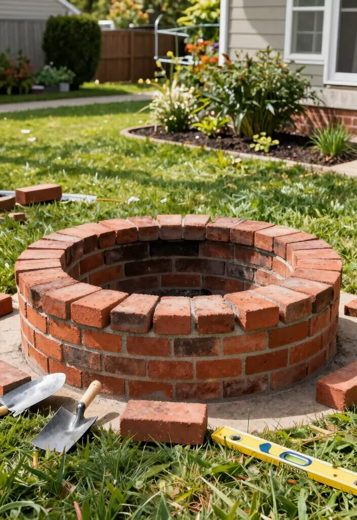 12 Raised Fire Pit Kits That Busy Homeowners Love - 3. DIY Brick Fire Pit Kit 1