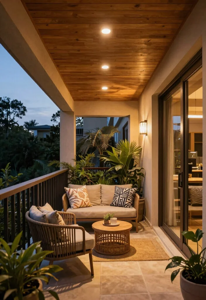 12 Wooden Ceiling Upgrades to Warm Apartment Balconies - 12. Integrated Lighting 1