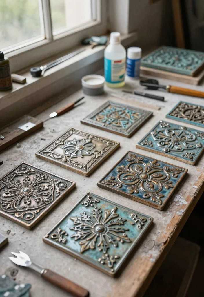 13 Authentic Rustic Tin Ceilings for Vintage Lovers - 11. Restoring Antique Tin Tiles 1