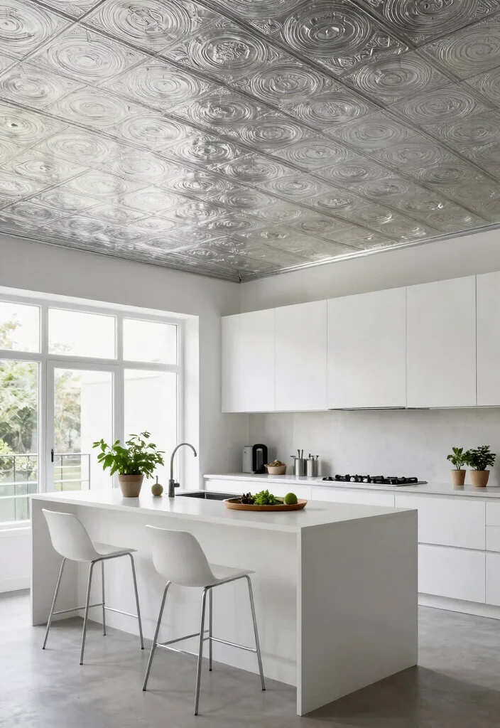 13 Authentic Rustic Tin Ceilings for Vintage Lovers - 7. Mixing Modern and Vintage 1