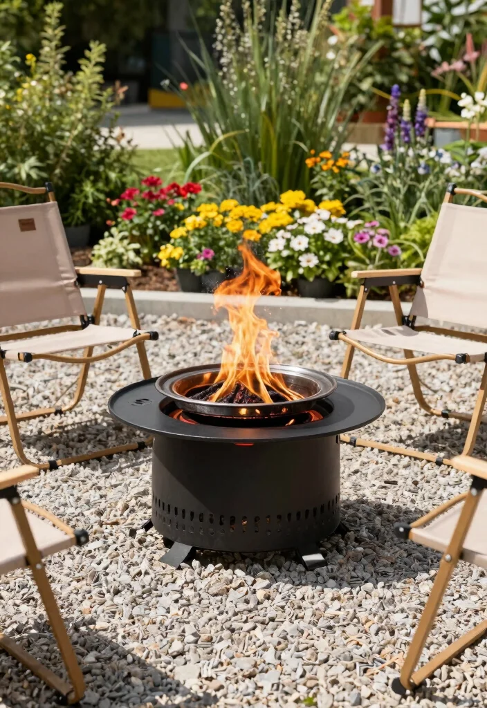 13 DIY Pea Gravel Fire Pit Setups for Beginners - 11. Portable Pea Gravel Fire Pit 1