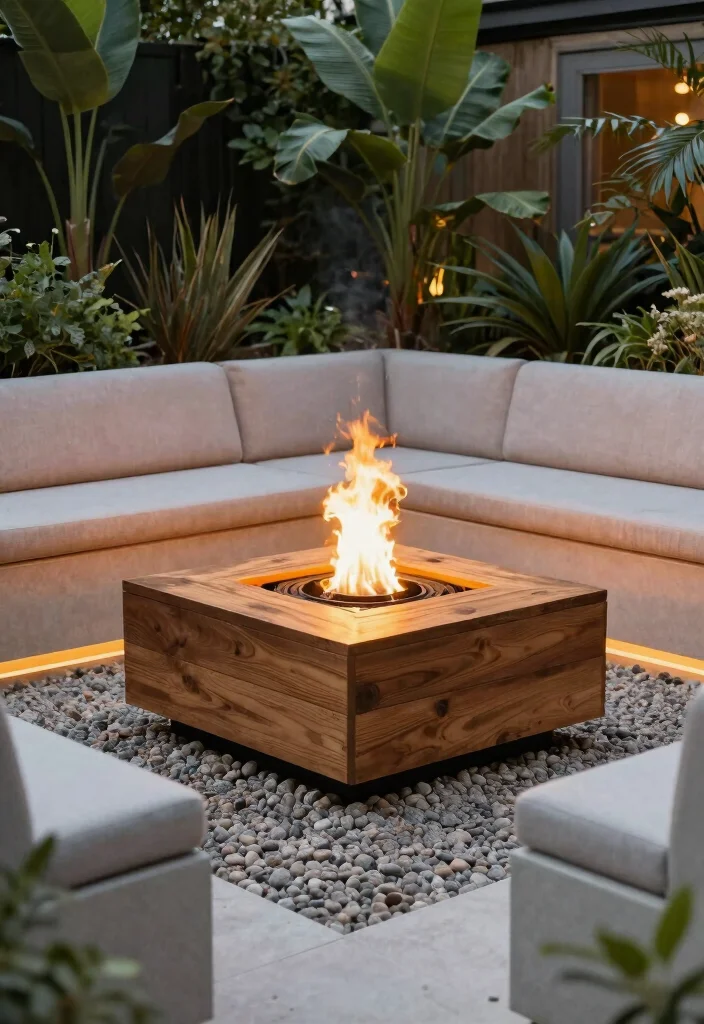 13 DIY Pea Gravel Fire Pit Setups for Beginners - 12. Elevated Fire Pit Design 1