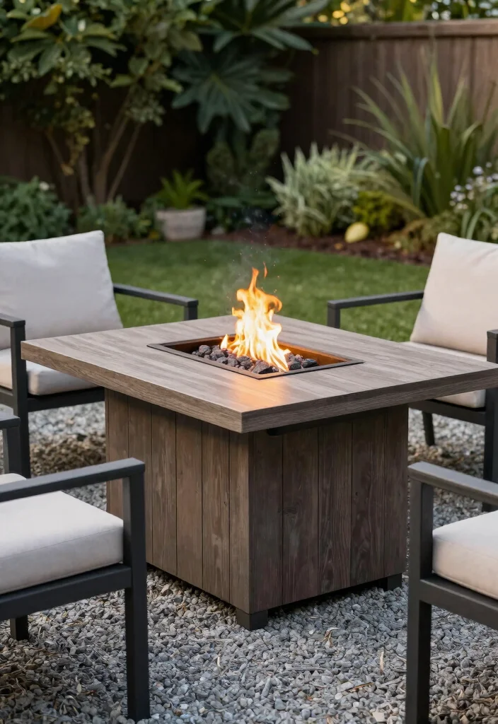 13 DIY Pea Gravel Fire Pit Setups for Beginners - 4. DIY Fire Pit Table 1