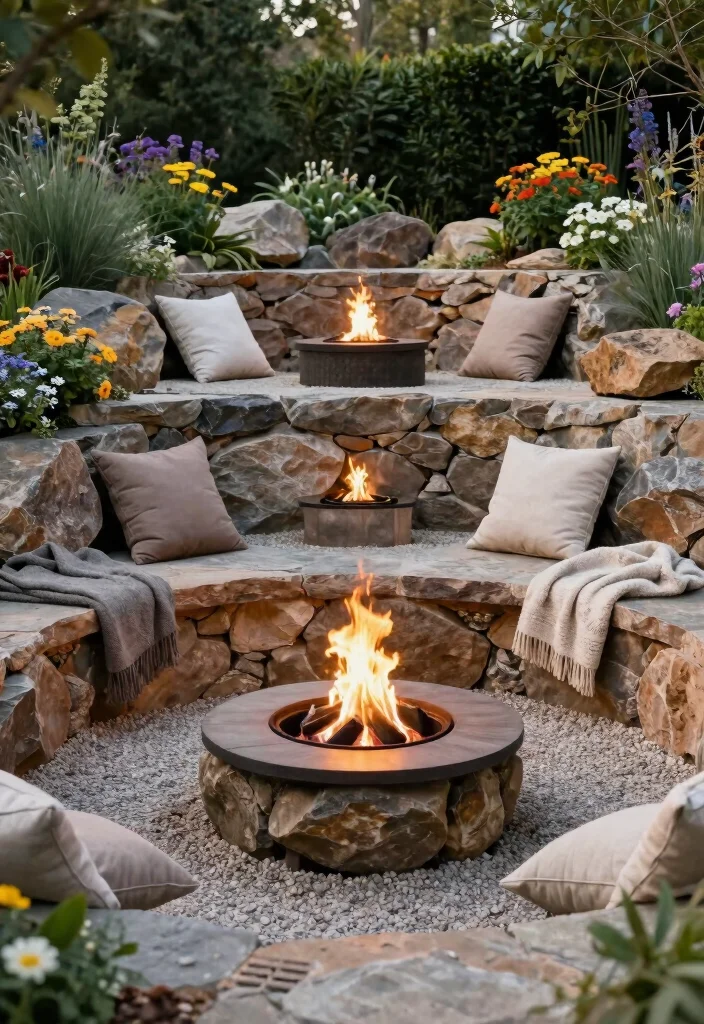 13 DIY Pea Gravel Fire Pit Setups for Beginners - 6. Multi-Tiered Fire Pit Experience 1
