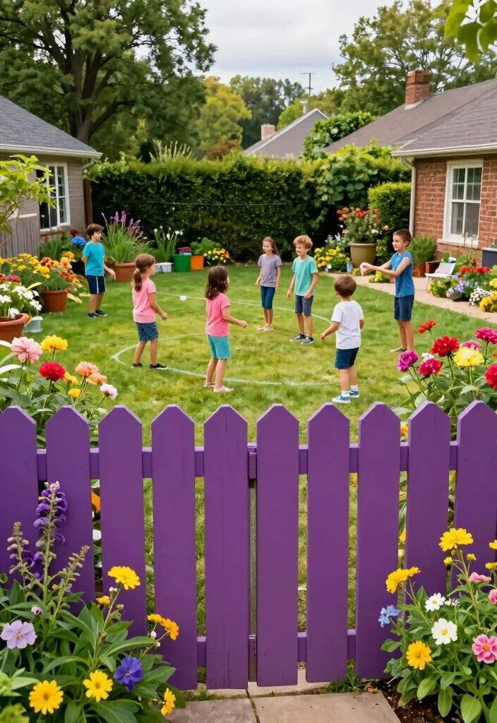 13 Fence Paint Colors That Hide Dirt from Active Families - 12. Enthralling Berry Purple 1