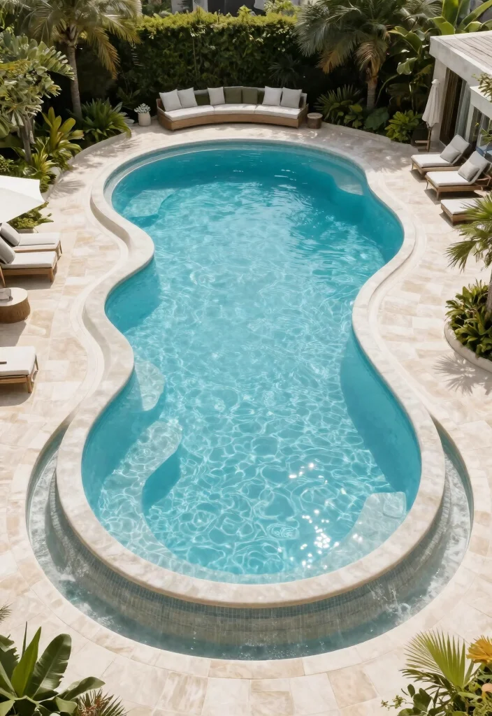 13 Modern Infinity Pool Ideas for Luxury Homes - 13. Unique Shapes and Designs 1