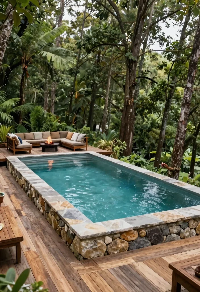 13 Modern Infinity Pool Ideas for Luxury Homes - 4. Rustic Retreat 1